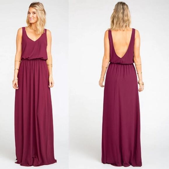 Show Me Your Mumu SMYM Kendall merlot Burgundy maxi dress NEW SMALL - Picture 4 of 4